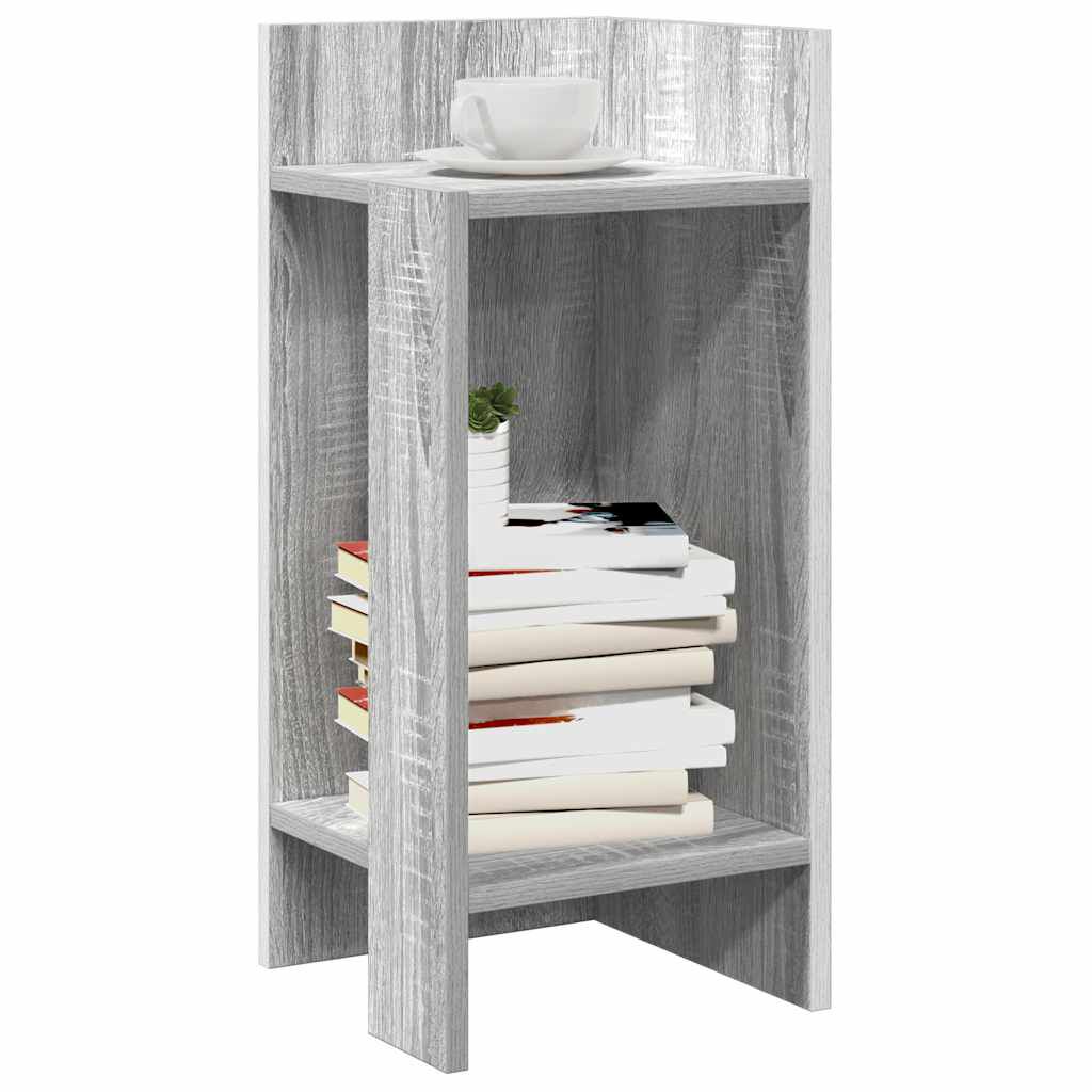 vidaXL Τραπεζάκια 2 τεμ. με ράφι Γκρι Sonoma 25,5x27x60 εκ.