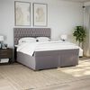 vidaXL &Kappa;&rho;&epsilon;&beta;ά&tau;&iota; Boxspring &mu;&epsilon; &Sigma;&tau;&rho;ώ&mu;&alpha; Taupe 200x200 &epsilon;&kappa;. &Upsilon;&phi;&alpha;&sigma;&mu;ά&tau;&iota;&nu;&omicron;