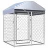vidaXL Κλουβί Σκύλου Εξωτερικού Χώρου 100 x 100 x 125 εκ. με Στέγαστρο