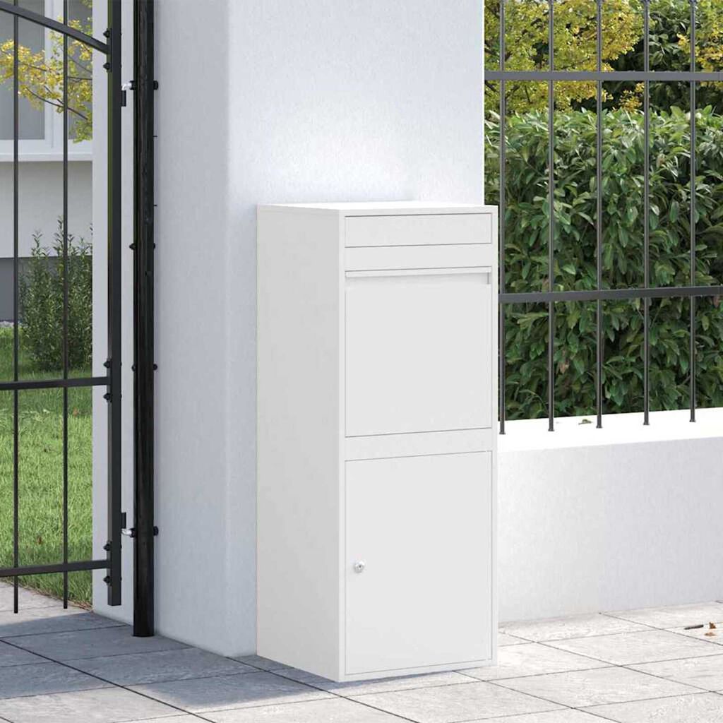 vidaXL Θυρίδα Πακέτων Λευκό 41 x 38 x 103 εκ Ατσάλι
