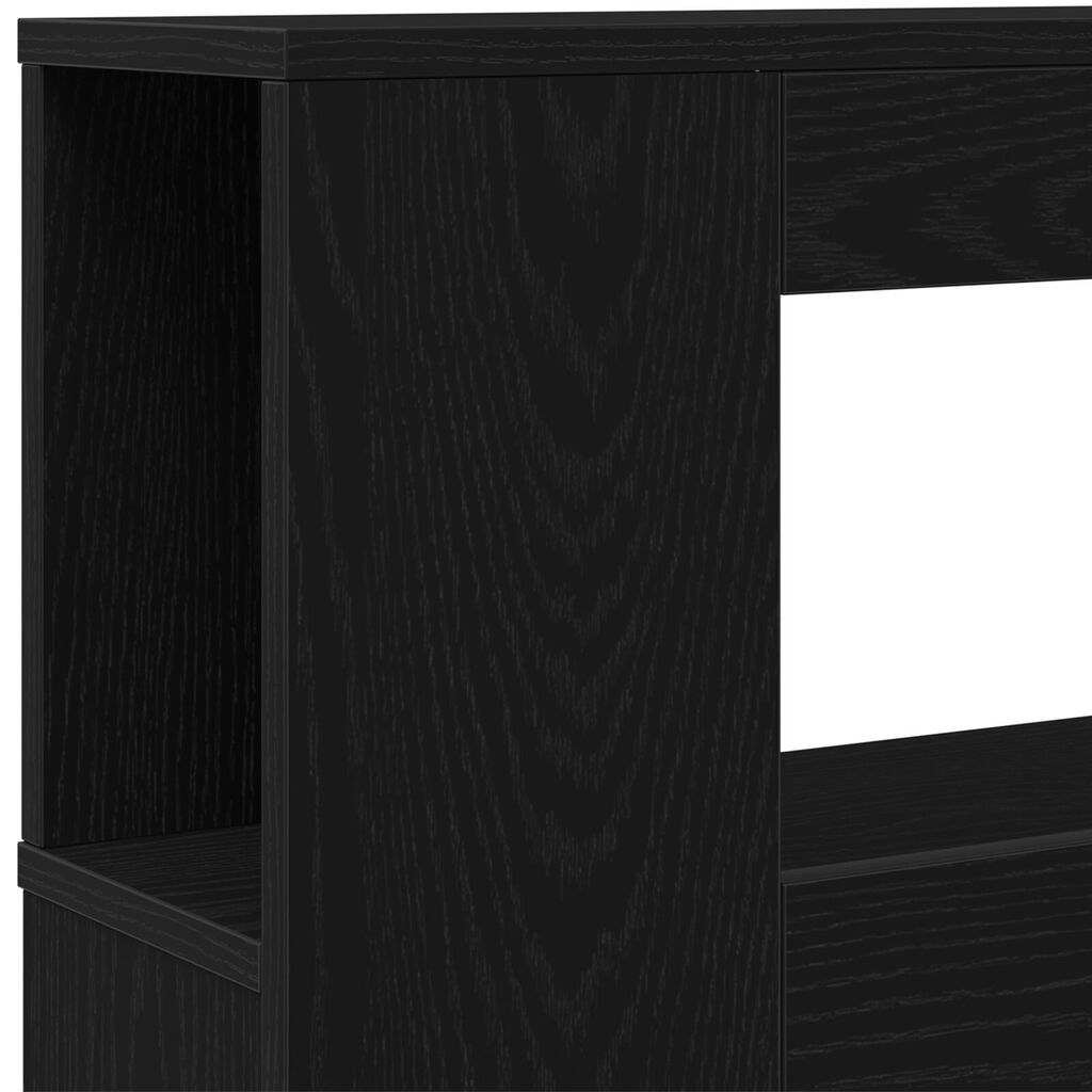 vidaXL LED Κεφαλάρι Μαύρη Δρυς 140x18,5x40 εκ. Επεξεργασμένο Ξύλο