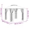vidaXL Κιόσκι με Πλευρικά Τοιχώματα Ανθρακί 300x300x270 εκ. από Ατσάλι