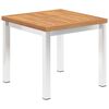 vidaXL Τραπεζάκι Κήπου 45x45x38 εκ. Μασίφ Ξύλο Teak / Ανοξ. Ατσάλι