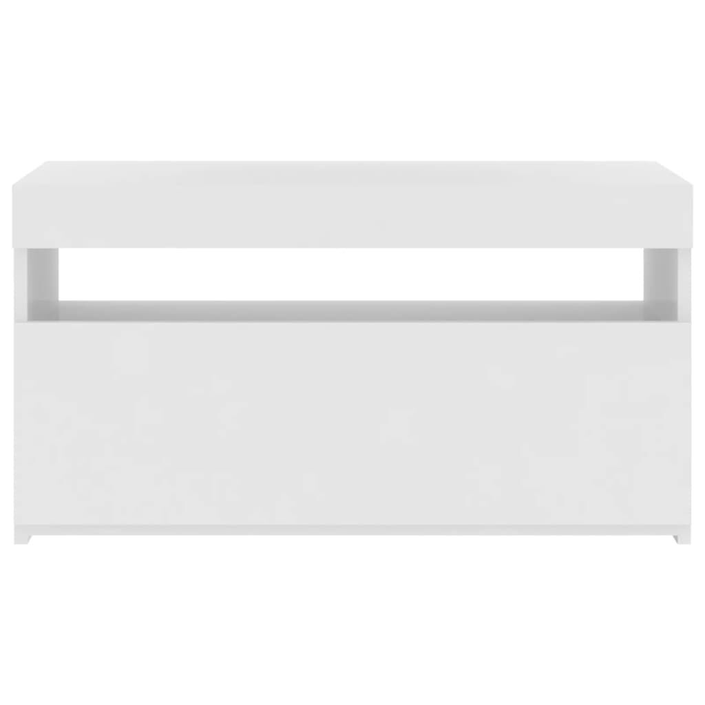 vidaXL Έπιπλο Τηλεόρασης με LED Λευκό 75 x 35 x 40 εκ.