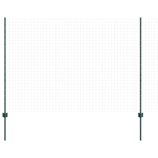 vidaXL Πό posts φράχτη 44 pcs Πράσινο 200 cm Ατσάλι