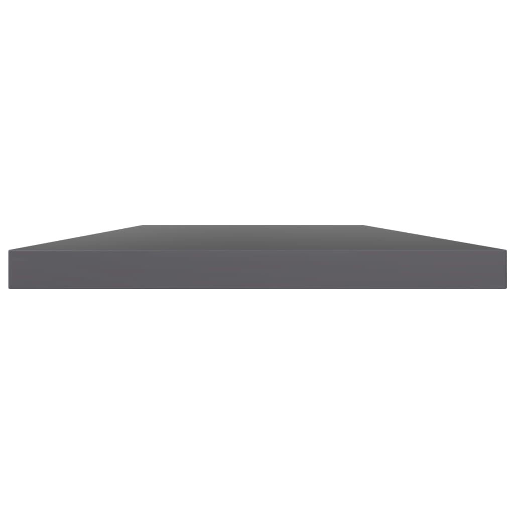 vidaXL Ράφια Βιβλιοθήκης 8 τεμ. Γυαλ. Γκρι 60x10x1,5 εκ. Μοριοσανίδα