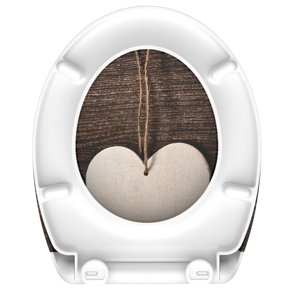 SCHÜTTE Κάθισμα Λεκάνης WOOD HEART Soft-Close & Σχέδιο από Duroplast
