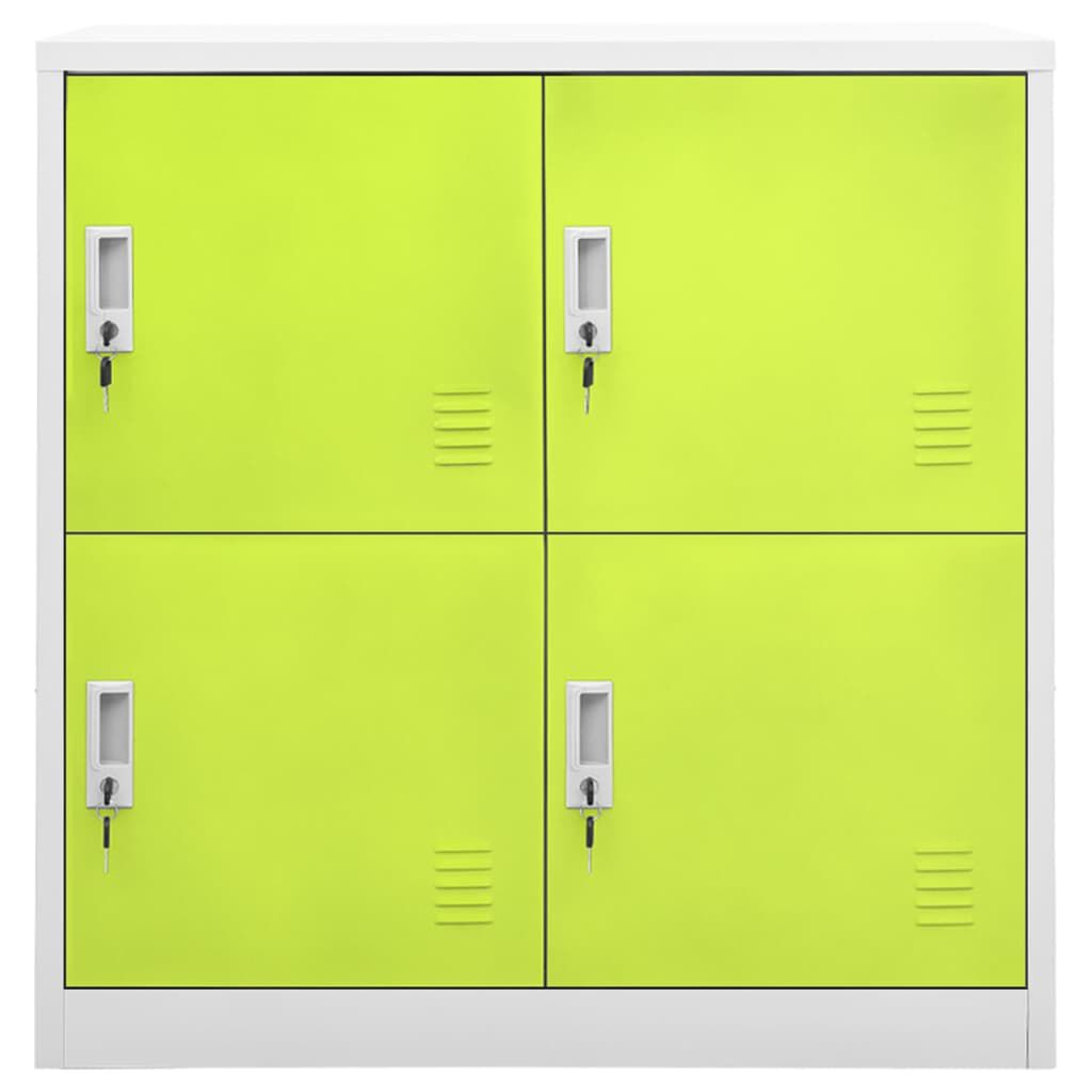 vidaXL Φοριαμοί 2 τεμ. Ανοιχτό Γκρι/Πράσινο 90x45x92,5 εκ. Ατσάλινοι