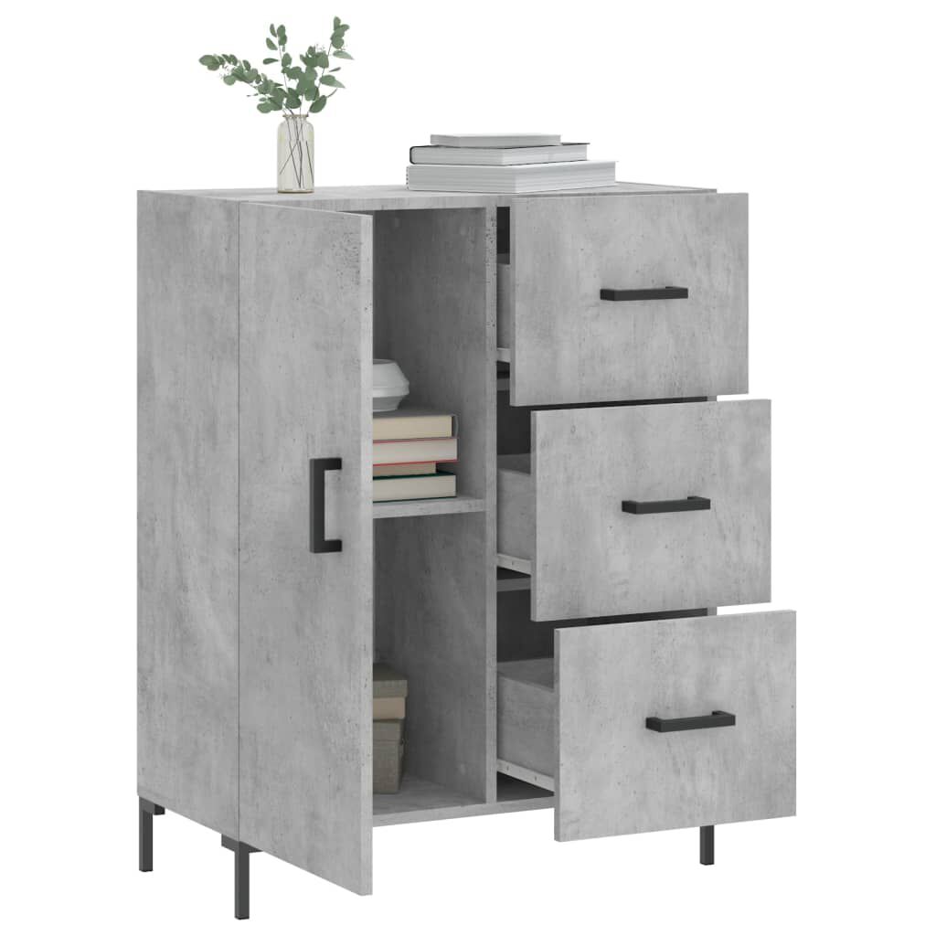 vidaXL Ντουλάπι Γκρι Σκυροδέματος 69,5x34x90 εκ. Επεξεργασμένο Ξύλο