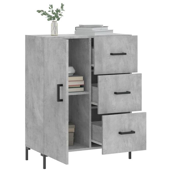 vidaXL Ντουλάπι Γκρι Σκυροδέματος 69,5x34x90 εκ. Επεξεργασμένο Ξύλο