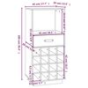 vidaXL Κάβα Κρασιών Μαύρο 45 x 34 x 100 εκ. από Μασίφ Ξύλο Πεύκου