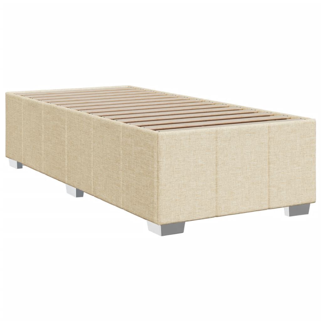 vidaXL Πλαίσιο κρεβατιού χωρίς στρώμα Κρέμα 80x200 cm Ύφασμα