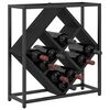 vidaXL Ράφι Κρασιού Μαύρη δρυς 51 x 18 x 52.5 εκ. Επεξεργασμένο ξύλο