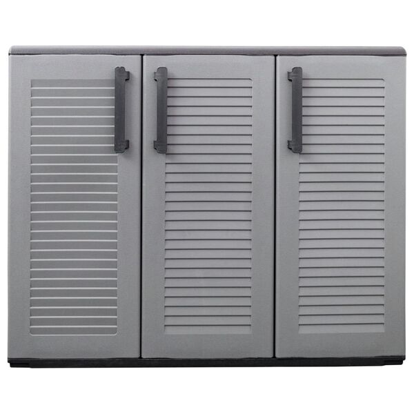 vidaXL Ντουλάπι Αποθήκ. Κήπου Γκρι/Μαύρο 102x37x84 εκ. Πολυπροπυλένιο