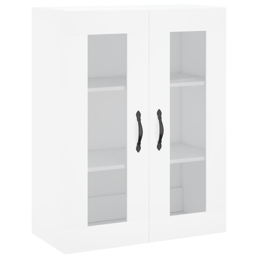 vidaXL Ντουλάπι Γυαλιστερό Λευκό 69,5x34x180 εκ. Επεξεργασμένο Ξύλο