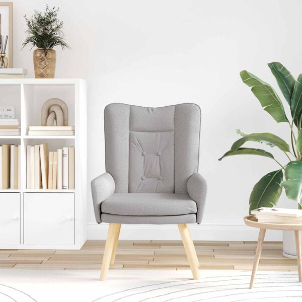 vidaXL Πολυθρόνα Σκίουρος Γκρί 63 x 67 x 94 εκ. Υφάσματος Sherpa