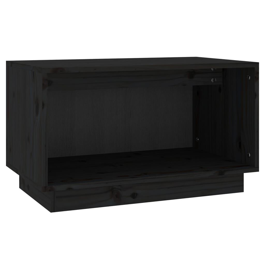 vidaXL Έπιπλο Τηλεόρασης Μαύρο 60 x 35 x 35 εκ. από Μασίφ Ξύλο Πεύκου