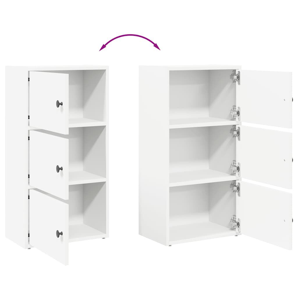 vidaXL Βιβλιοθήκη Λευκή 40x24x77 εκ. από Επεξεργασμένο Ξύλο