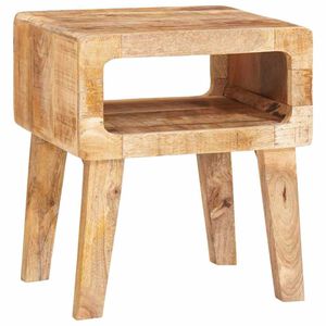 vidaXL End Table με ράφι Καφέ 40 x 32 x 46 εκ Στερεό ξύλο μάνγκο