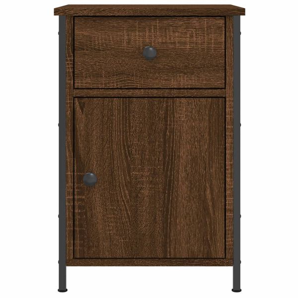 vidaXL Κομοδίνα 2 τεμ. Καφέ Δρυ 40x42x60 εκ. από Επεξεργ. Ξύλο