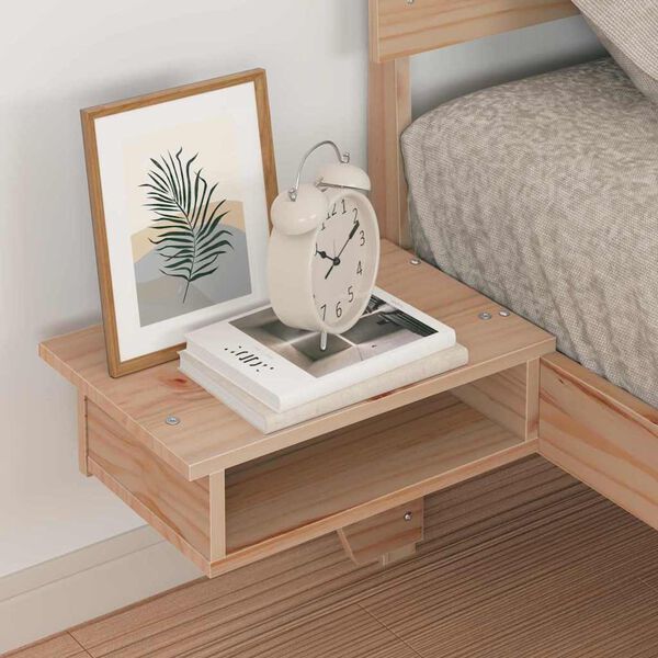 vidaXL Σκελετός Κρεβατιού Καφέ 75 x 190 cm Στερεά ξυλεία πεύκου