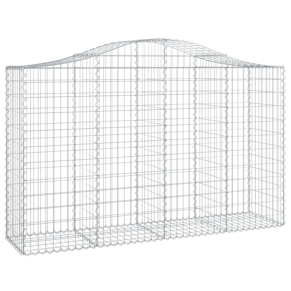 vidaXL Συρματοκιβώτιο Τοξωτό 200x50x120/140εκ. από Γαλβανισμένο Χάλυβα