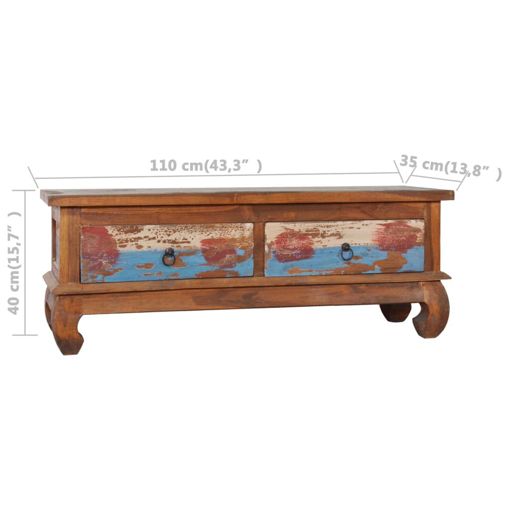 vidaXL Έπιπλο Τηλεόρασης 110x35x40 εκ. από Ανακυκλωμένο Ξύλο Teak