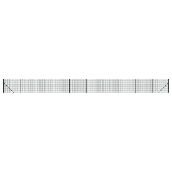 vidaXL Συρματόπλεγμα Περίφραξης Πράσινο 1,4 x 25 μ. με Βάσεις Φλάντζα