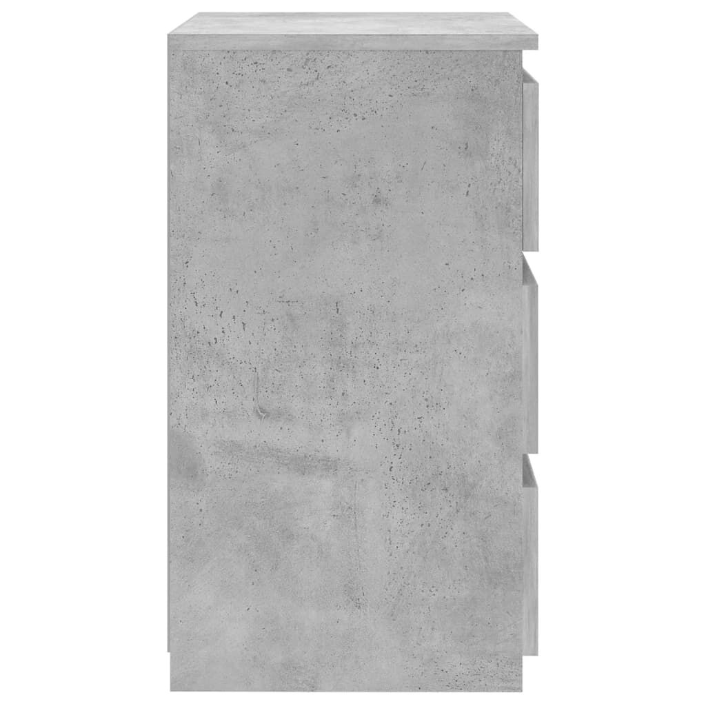 vidaXL Κομοδίνο Γκρι Σκυροδέματος 40 x 35 x 62,5 εκ. από Επεξ. Ξύλο