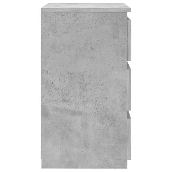 vidaXL Κομοδίνο Γκρι Σκυροδέματος 40 x 35 x 62,5 εκ. από Επεξ. Ξύλο