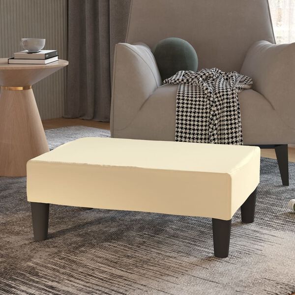 vidaXL Υποπόδιο Κρεμ 78 x 56 x 32 εκ. από Συνθετικό Δέρμα