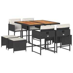 vidaXL &Sigma;&epsilon;&tau; &Tau;&rho;&alpha;&pi;&epsilon;&zeta;&alpha;&rho;ί&alpha;&sigmaf; &Kappa;ή&pi;&omicron;&upsilon; 9 &tau;&epsilon;&mu; &Mu;&alpha;ύ&rho;&omicron; &alpha;&pi;ό &Sigma;&upsilon;&nu;&theta;. &Rho;&alpha;&tau;ά&nu; &mu;&epsilon; &Mu;&alpha;&xi;&iota;&lambda;ά&rho;&iota;&alpha;