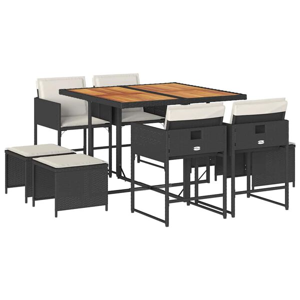 vidaXL &Sigma;&epsilon;&tau; &Tau;&rho;&alpha;&pi;&epsilon;&zeta;&alpha;&rho;ί&alpha;&sigmaf; &Kappa;ή&pi;&omicron;&upsilon; 9 &tau;&epsilon;&mu; &Mu;&alpha;ύ&rho;&omicron; &alpha;&pi;ό &Sigma;&upsilon;&nu;&theta;. &Rho;&alpha;&tau;ά&nu; &mu;&epsilon; &Mu;&alpha;&xi;&iota;&lambda;ά&rho;&iota;&alpha;