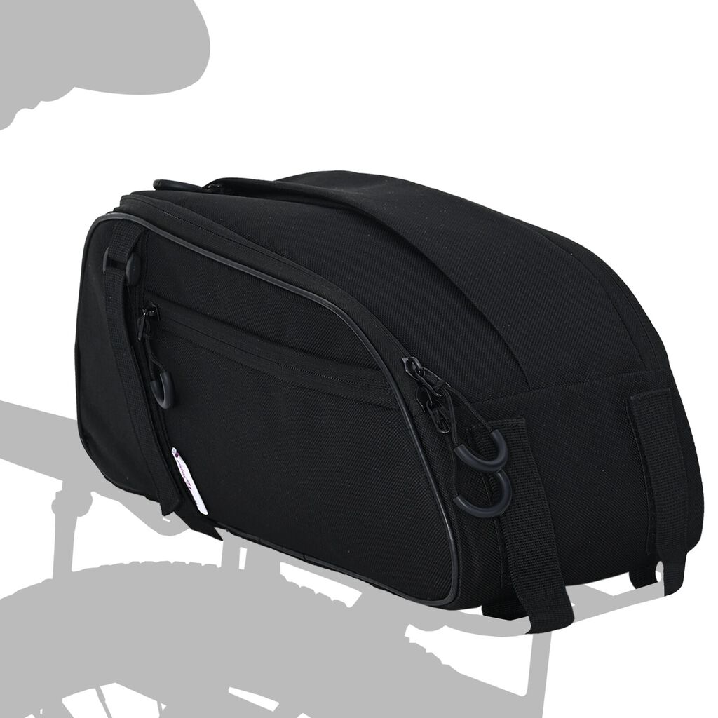 vidaXL Τσάντα Ποδηλάτου για Ράγα Pannier 8 L Μαύρη 38x16x16 εκ.