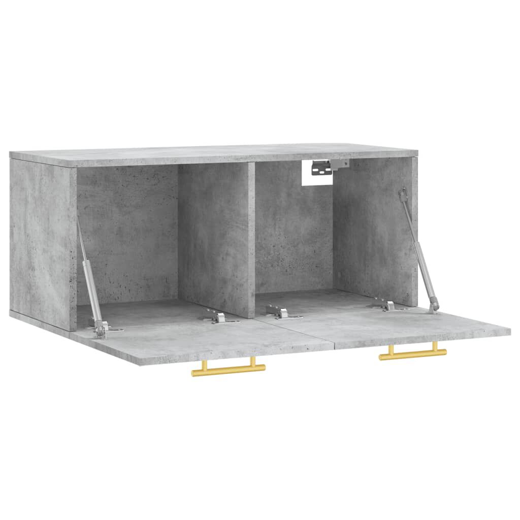 vidaXL Ντουλάπι Τοίχου Γκρι Σκυρ. 80x36,5x35 εκ. Επεξεργασμένο Ξύλο