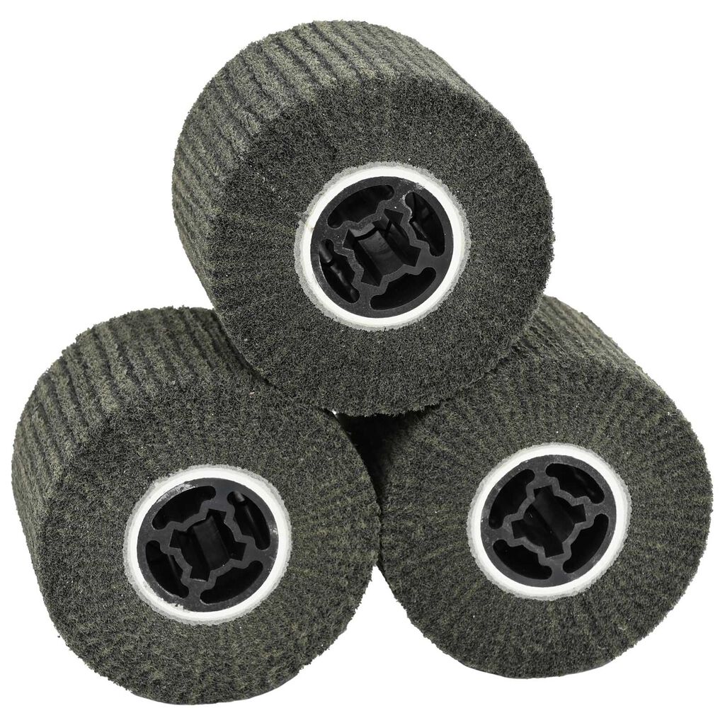 vidaXL Λειαντικοί Ρολοί 3 pcs Μαύρο 12 x 12 x 10 εκ. Συνθετικές ίνες