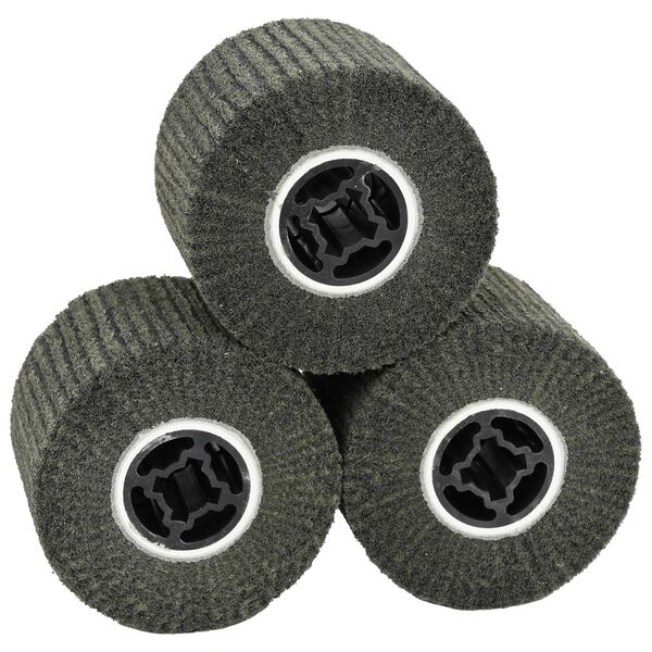 vidaXL Λειαντικοί Ρολοί 3 pcs Μαύρο 12 x 12 x 10 εκ. Συνθετικές ίνες