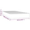 vidaXL Στρώμα με Pocket Springs Μαύρο 100x200x20 εκ. Υφασμάτινο