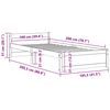 vidaXL Πλαίσιο Κρεβατιού Λευκό 100 x 200 εκ. από Μασίφ Ξύλο