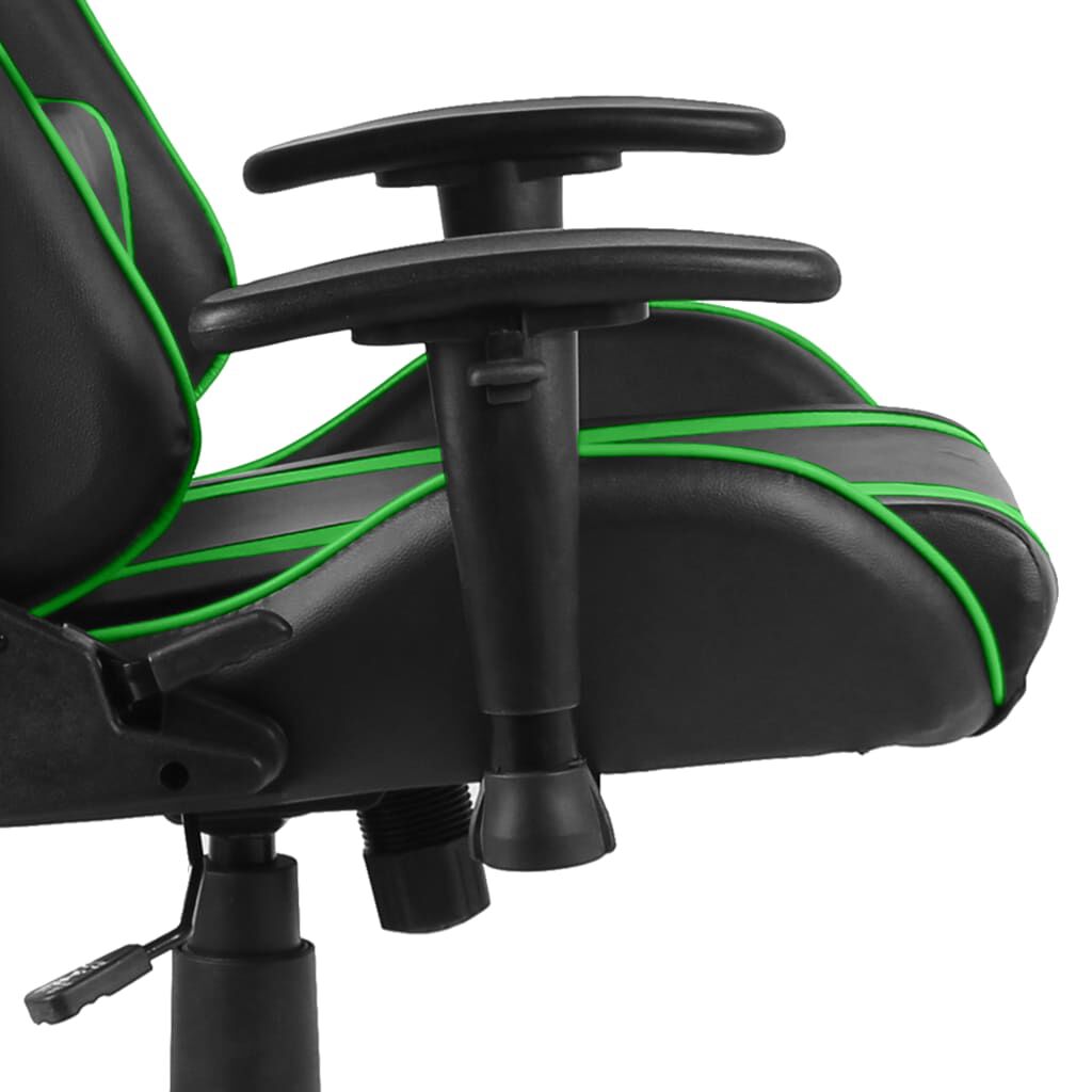 vidaXL Καρέκλα Gaming Περιστρεφόμενη Πράσινη από PVC