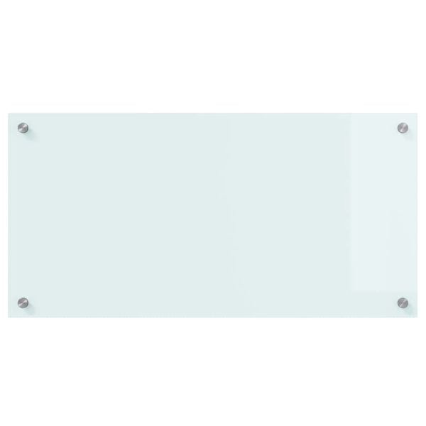 vidaXL Πίσω Πάνελ Κουζίνας Λευκό 80 x 40 cm σκληρυμένο γυαλί