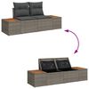 vidaXL Σετ Καναπέ Κήπου 4 pcs Γκρι 55 x 62 x 69 εκ Πολυ ράταν