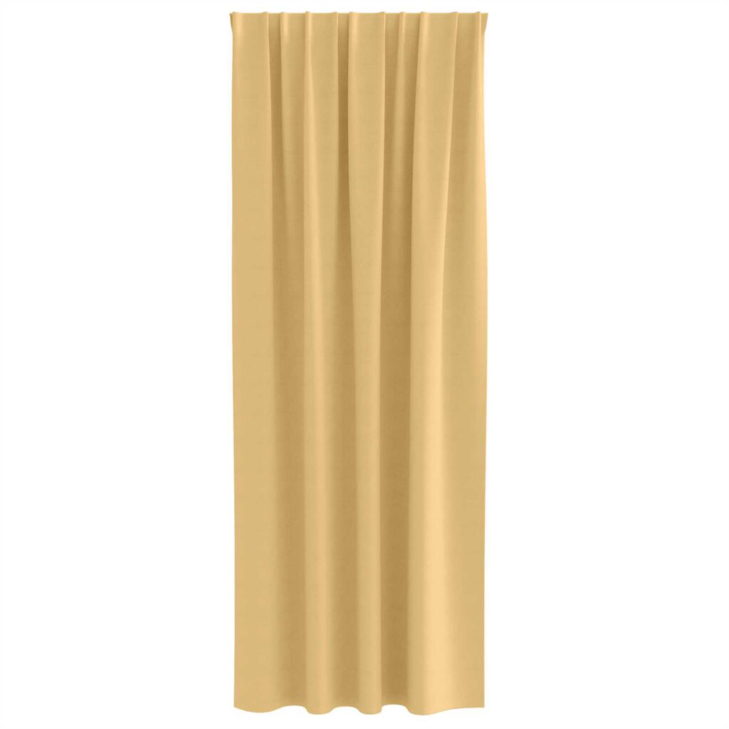 vidaXL Κουρτίνες με κουρτίνες 2 pcs Μπεζ 225 x 140 εκ. Πολυεστέρας