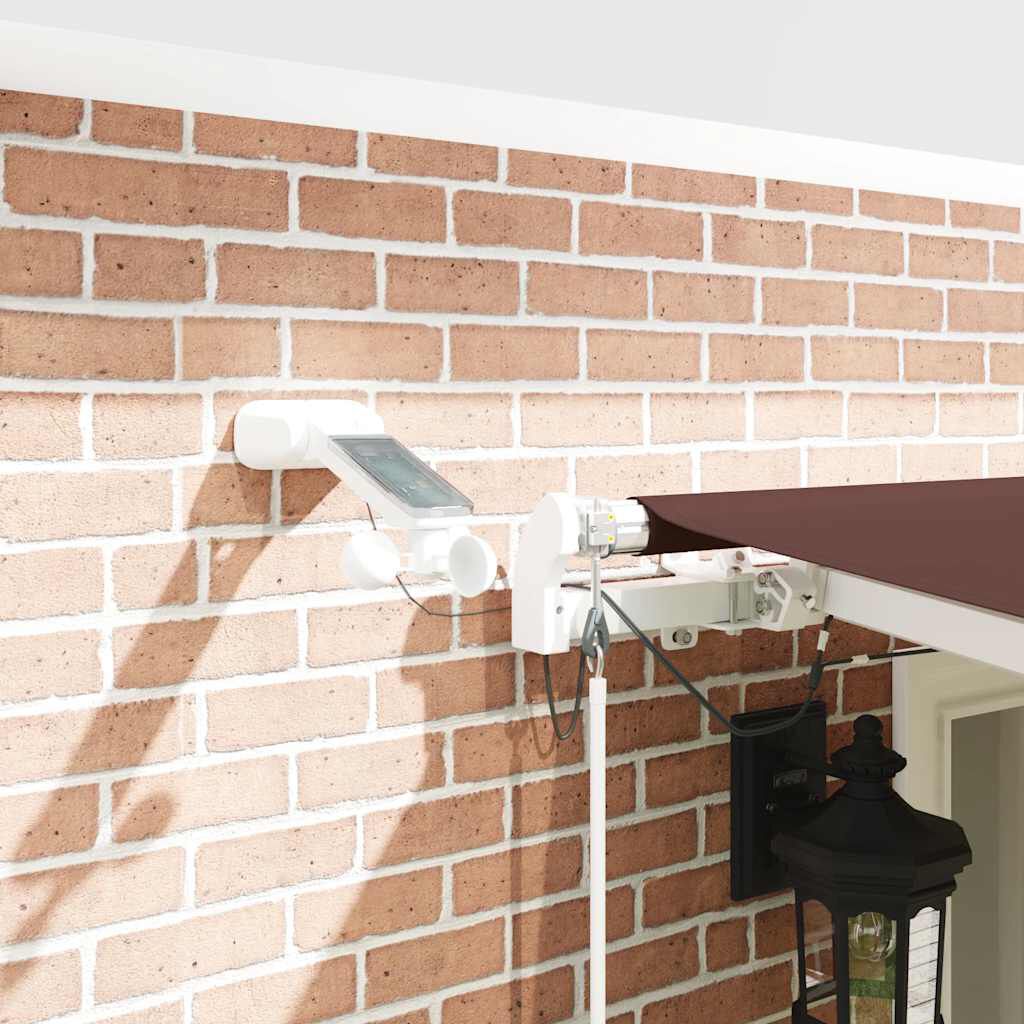 vidaXL Τέντα Πτυσσόμενη Αυτόματη με LED Καφέ 600x300 εκ.