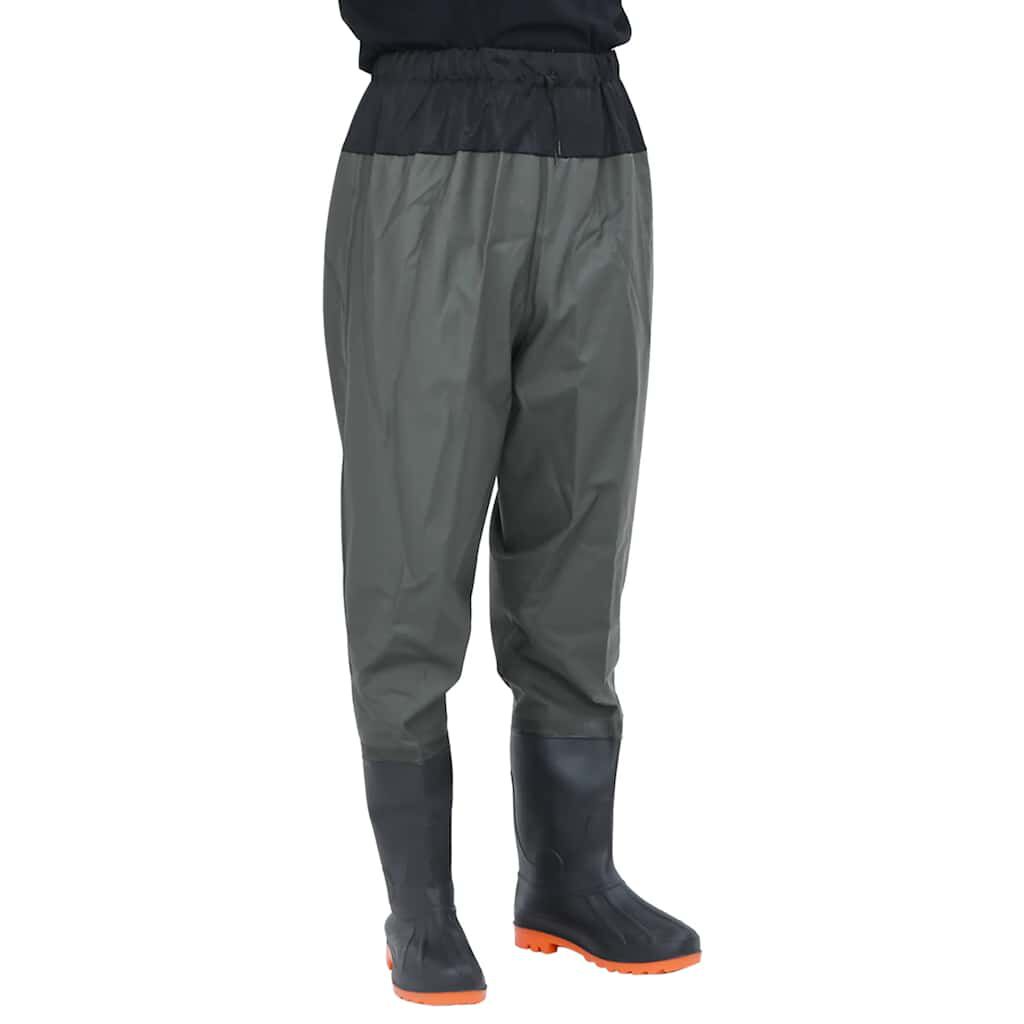 vidaXL Waist Waders με μπότες σκούρο πράσινο μέγεθος 42