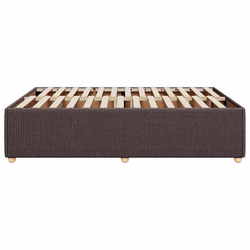 vidaXL Σκελετός Κρεβατιού Χωρίς Στρώμα Καφέ 140x200 εκ.Υφασμάτινο
