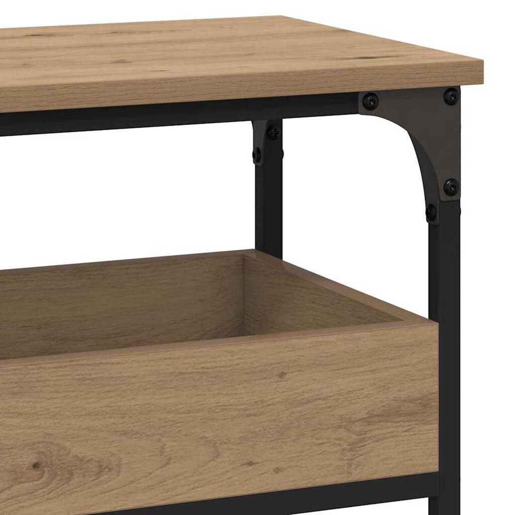 vidaXL Τραπέζι κονσόλας με ράφι artisan δρυς 100 x 29 x 75 εκ.