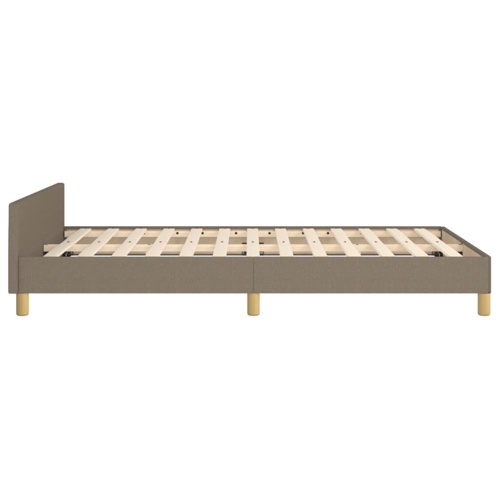 vidaXL Πλαίσιο Κρεβατιού χωρίς στρώμα Taupe 120x190 εκ. Υφασμάτινο