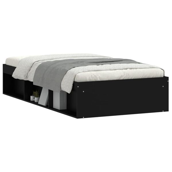 vidaXL Πλαίσιο Κρεβατιού Μαύρο 90x200 cm