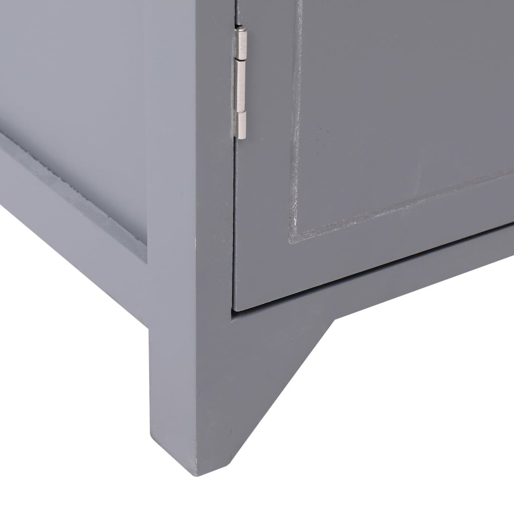 vidaXL Ντουλάπι Μπάνιου Γκρι 46x24x116 εκ. από Ξύλο Παυλώνιας